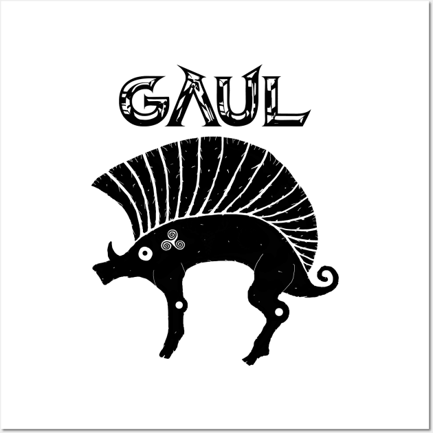 Ancient Gaul Boar T-shirt Wall Art by AgemaApparel